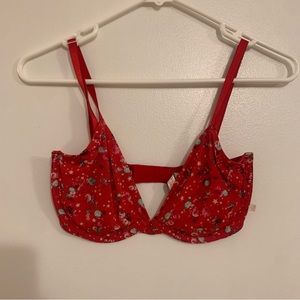 NWT VIctorias Secret Unlined Demi Bra Size 32DDD Floral Print Underwire